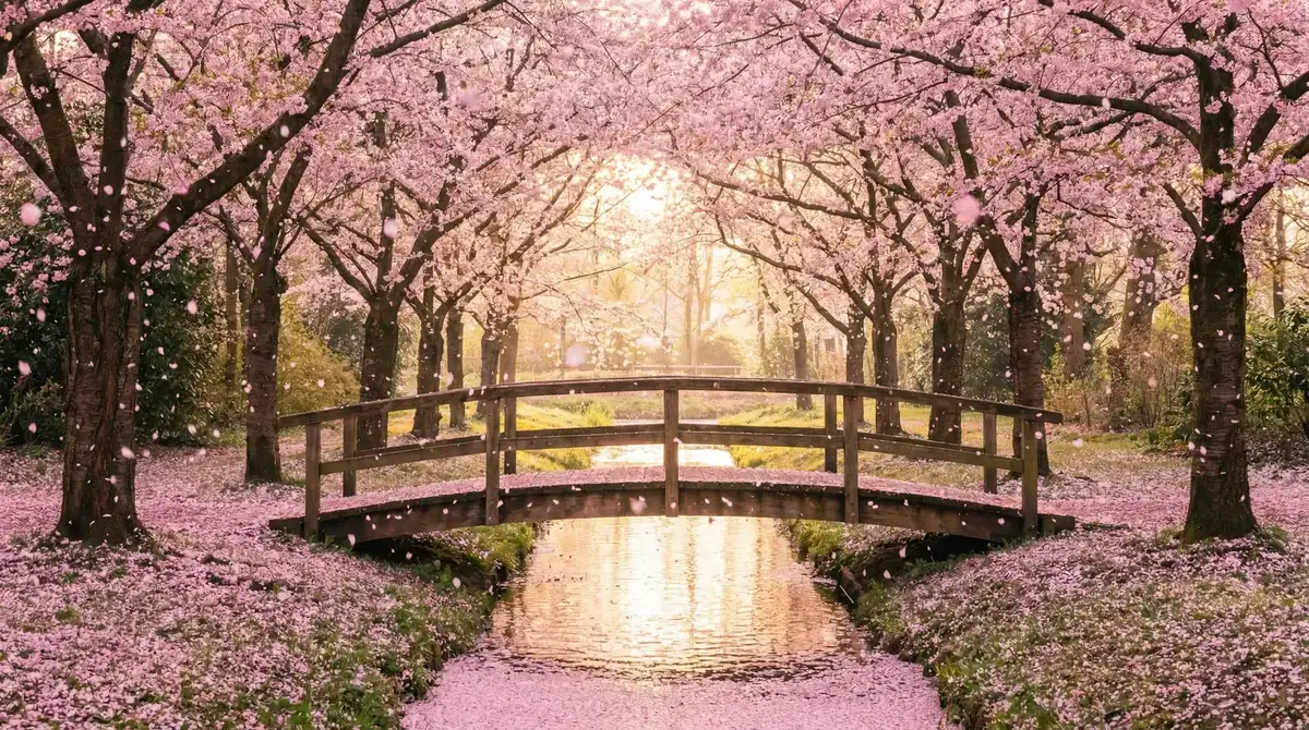 樱花桥畔 - cheng人视频 唯美风景
